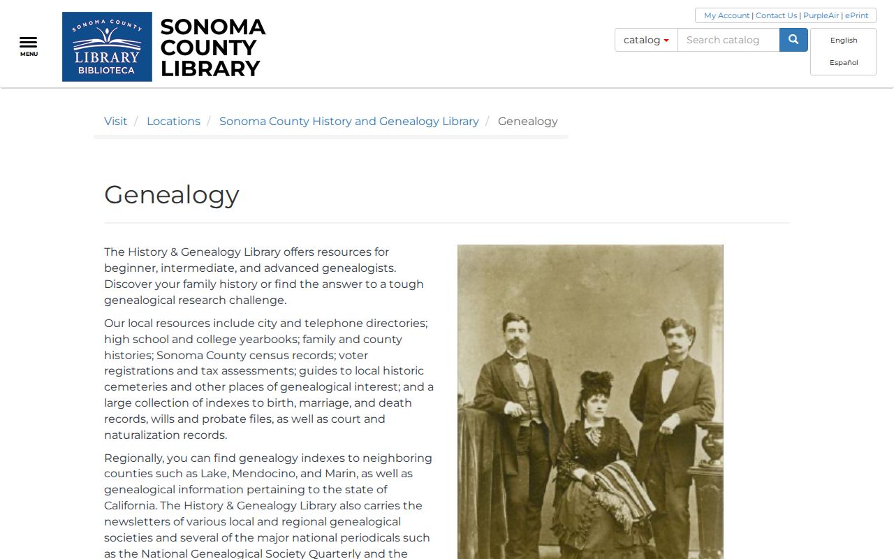 Windsor people directories and genealogy collections at Sonoma County Library